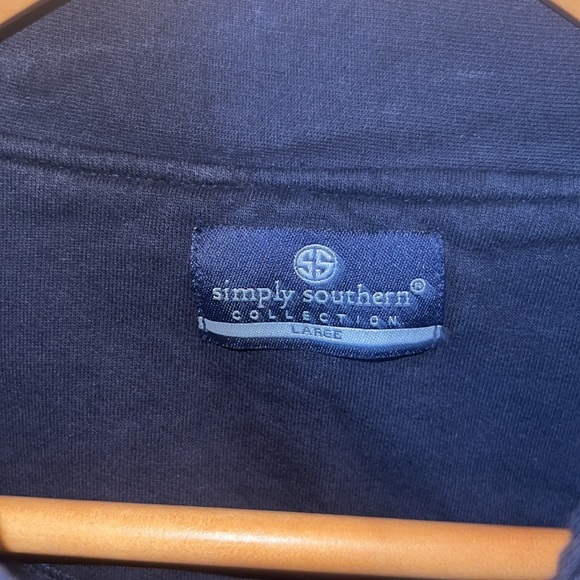 Simply Southern Half Zippered Pullover Sweater Size Large - Picture 2 of 4